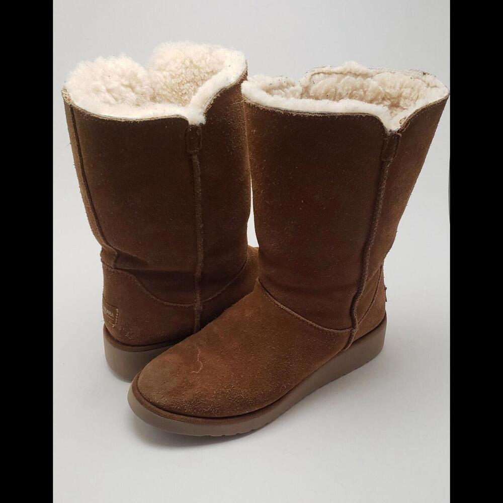 Womens Koolaburra by UGG Sheepskin‎ Suede Boots Faux Fur Lined 1014301 Size 6
